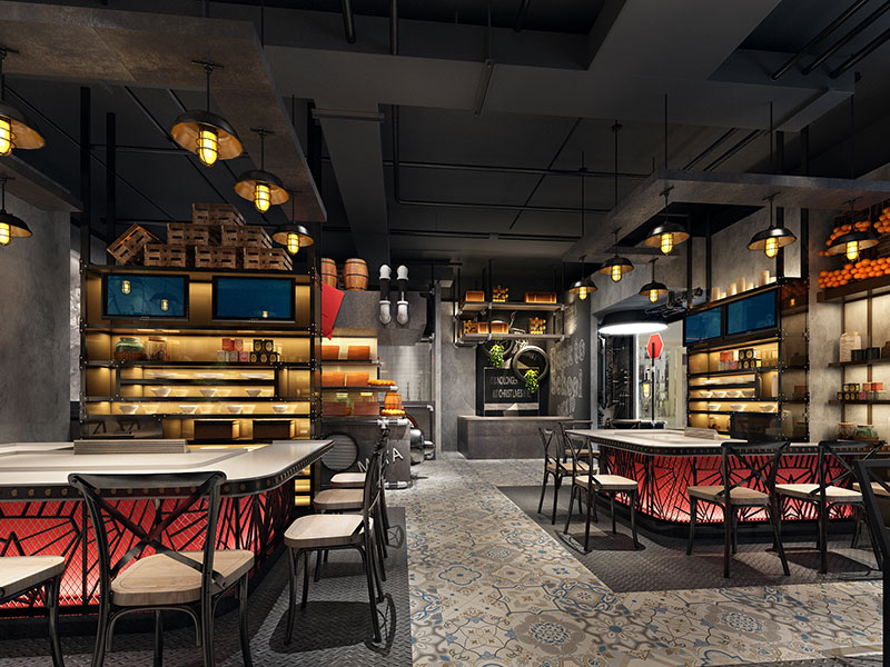 杭州瑪雅鐵板燒餐飲店裝修設計案