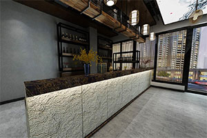 800方新中式餐廳裝修設(shè)計全景案例