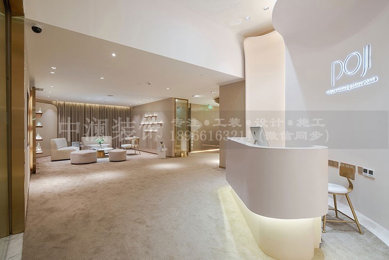 1600平方清新脫俗的白金輕奢風美容院裝修設計風